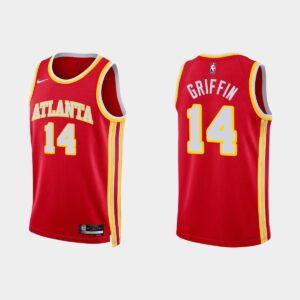 2022-23 Atlanta Hawks #14 AJ Griffin Icon Edition Red Jersey Basketball Jersey 520109