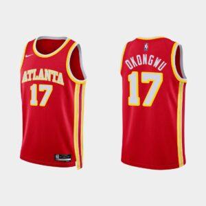 2022-23 Atlanta Hawks Basketball Jersey #17 Onyeka Okongwu Icon Edition Red Jersey 520126