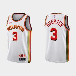 2022-23 Atlanta Hawks #3 Kevin Huerter Association Edition White Jersey Basketball Jersey Black 530717