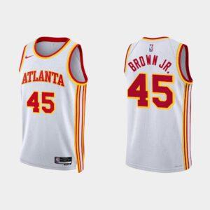 2022-23 Atlanta Hawks #45 Chaundee Brown Jr. Basketball Jersey. Association White Jersey 520206