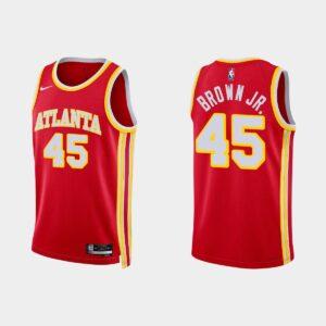 2022-23 Atlanta Hawks #45 Chaundee Brown Jr. Basketball Jersey Icon Edition Red Jersey 519525