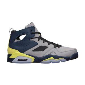 Air Jordan Flight Club 91 Matte Silver Yellow Squadron Blue Blue 555475 035