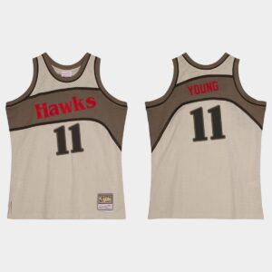 Atlanta Hawks #11 Trae Young Hardwood Classics Gray Jersey 530690