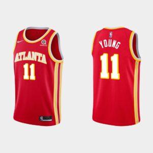 Atlanta Hawks #11 Trae Young Icon Edition Red Jersey Basketball Jersey 518077