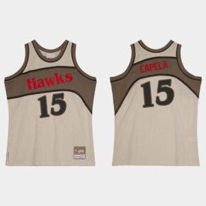 Atlanta Hawks #15 Clint Capela Hardwood Classics Gray Jersey 530194