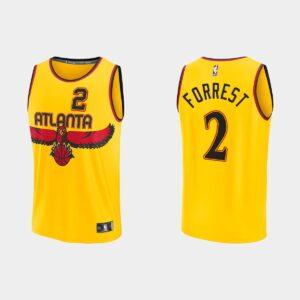 Atlanta Hawks #2 Trent Forrest Replica City Gold Jersey Basketball Jersey Tang 518290