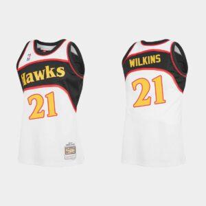 Atlanta Hawks #21 Dominique Wilkins Hardwood Classics Reload 2.0 White Jersey 521053