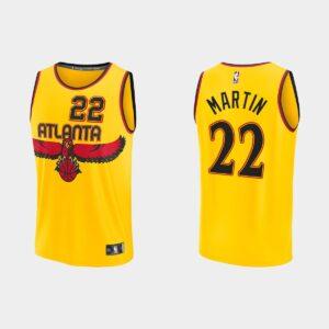 Atlanta Hawks #22 Tyrese Martin Replica City Gold Jersey Basketball Jersey 529770