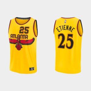 Atlanta Hawks #25 Tyson Etienne Replica City Gold Jersey Basketball Jersey Grey 528272