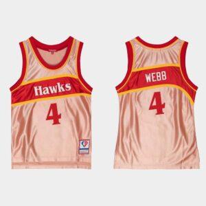 Atlanta Hawks #4 Spud Webb 75th Anniversary Rose Gold Jersey 529855