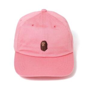 Baseball Cap BAPE Ape Head Embroidery Panel Cap Pink Pink 535245