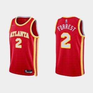 NBA 75th Anniversary Atlanta Hawks #2 Trent Forrest Icon Red Jersey Basketball Jersey Violet 518367