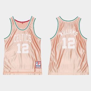 Basketball Jersey 1985-86 Boston Celtics #12 Grant Williams NBA 75th Anniversary Rose Gold Jersey White 552395