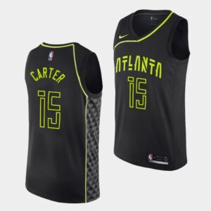 Basketball Jersey 2018-19 Atlanta Hawks #15 Vince Carter City Black Jersey 543229