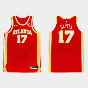 Basketball Jersey 2020-21 Atlanta Hawks #17 Clint Capela Icon Red Jersey 545863