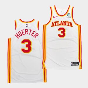 Basketball Jersey 2020-21 Atlanta Hawks #3 Kevin Huerter White Association Authentic Jersey Grey 541087