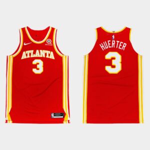 Basketball Jersey 2020-21 Atlanta Hawks Kevin Huerter #3 Icon Red Jersey White 545845