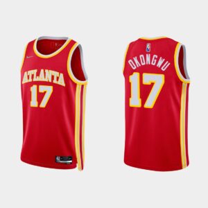 Basketball Jersey 2021-22 Atlanta Hawks #17 Onyeka Okongwu 75th Anniversary Icon Diamond Red Jersey 535463