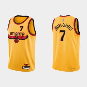 Basketball Jersey 2021-22 Atlanta Hawks #7 Timothe Luwawu-Cabarrot 75th Anniversary Gold Jersey 535418