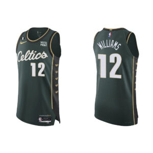 Basketball Jersey 2022-23 Boston Celtics #12 Grant Williams Authentic Green City Jersey Blue 552413