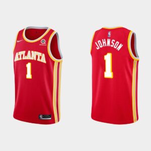 Atlanta Hawks #1 Jalen Johnson Icon Red Jersey Basketball Jersey Orange 537512