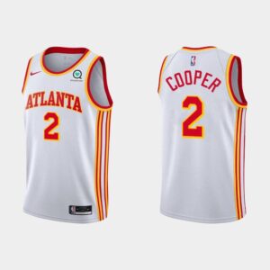 Atlanta Hawks #2 Sharife Cooper Classic White Badge Jersey 537025