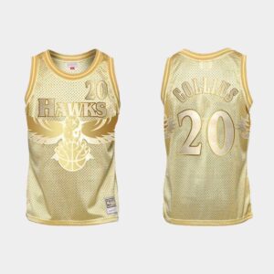 Atlanta Hawks #20 John Collins Midas SM HWC Golden Jersey Basketball Jersey White 550524