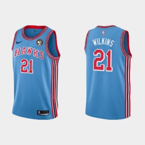 Atlanta Hawks #21 Dominique Wilkins 50th Anniversary Classic Blue Jersey Basketball Jersey 540614