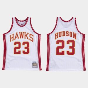 Atlanta Hawks Basketball Jersey #23 Lou Hudson Hardwood Classics White Jersey 546412