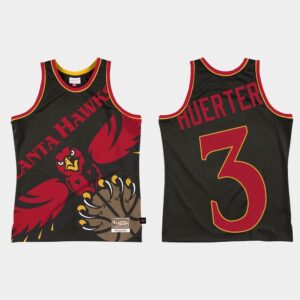 Atlanta Hawks #3 Kevin Huerter Big Face 2.0 Black Jersey Pink 549256