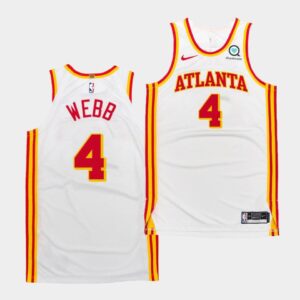 Basketball Jersey 2020-21 Atlanta Hawks #4 Spud Webb White Association Authentic Jersey Green 541020