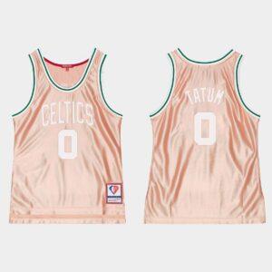 Basketball Jersey 1985-86 Boston Celtics #0 Jayson Tatum 75th Anniversary Rose Gold Jersey White 565523