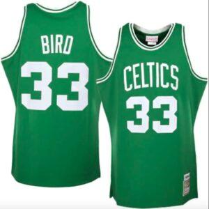 Basketball Jersey 1985-86 Boston Celtics #33 Larry Bird Authentic Kelly Green Jersey Pink 568907