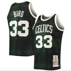 1985-86 Boston Celtics #33 Larry Bird Uninterrupted Black Jersey Black 568928