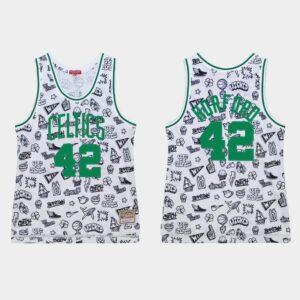 Basketball Jersey 1985-86 Boston Celtics #42 Al Horford White Doodle Jersey Grey 564620