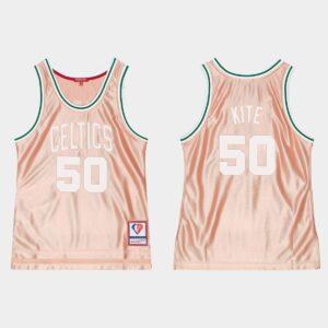 Basketball Jersey 1985-86 Boston Celtics #50 Greg Kite 75th Anniversary Rose Gold Jersey White 564665