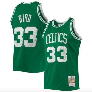 Basketball Jersey 1996-97 Boston Celtics #33 Larry Bird 75th Anniversary Diamond Kelly Green Jersey Green 568798