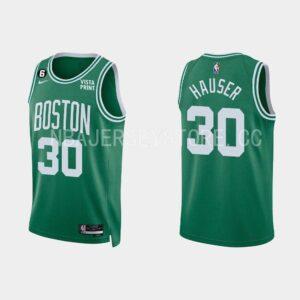 Basketball Jersey 2022-23 Boston Celtics #30 Sam Hauser Icon Kelly Green Jersey Black 552897