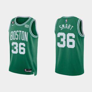 Basketball Jersey 2022-23 Boston Celtics #36 Marcus Smart Icon Kelly Green Jersey Cream 553599