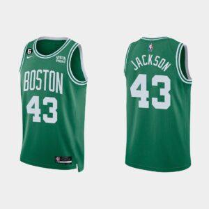 Basketball Jersey 2022-23 Boston Celtics #43 Justin Jackson Icon Kelly Green Jersey Blue 552951