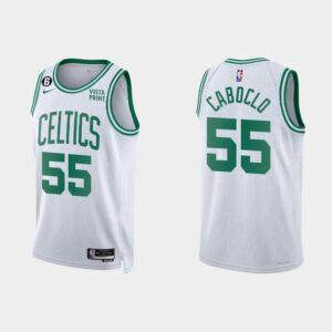 Basketball Jersey 2022-23 Boston Celtics #55 Bruno Caboclo Association White Jersey Brown 554935