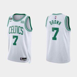 Basketball Jersey 2022-23 Boston Celtics #7 Jaylen Brown Association White Jersey Blue 556028