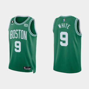 Basketball Jersey 2022-23 Boston Celtics #9 Derrick White Icon Kelly Green Jersey Yellow 553536