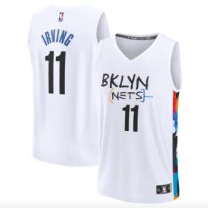 Basketball Jersey 2022-23 Brooklyn Nets #11 Kyrie Irving Fastbreak City White Jersey Black 570218