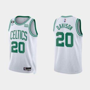 Basketball Jersey 2022-23 Boston Celtics #20 JD Davison Association White Jersey Blue 554992