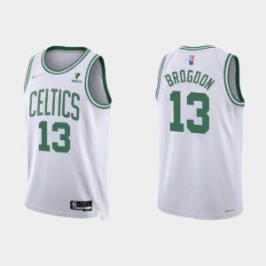 Boston Celtics #13 Malcolm Brogdon 75th Anniversary Association White Jersey White 564458