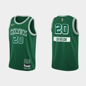 Boston Celtics #20 JD Davison 75th Anniversary City Green Jersey Black 563313