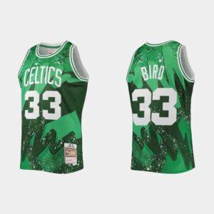 Boston Celtics #33 Larry Bird Green Hyper Hoops Jersey Black 564485