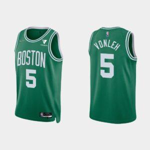 Boston Celtics #5 Noah Vonleh 75th Anniversary Icon Kelly Green Jersey Basketball Jersey Black 562231