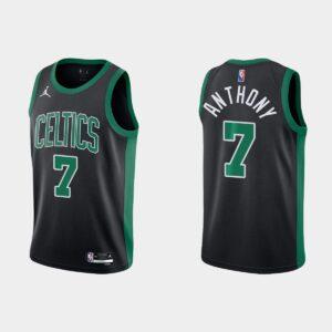 Boston Celtics #7 Carmelo Anthony NBA 75th Anniversary Statement Black Jersey White 556206